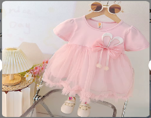 Rochiță elegantă roz cu fundiță și tulle pentru fetițe – aniversări și ocazii speciale